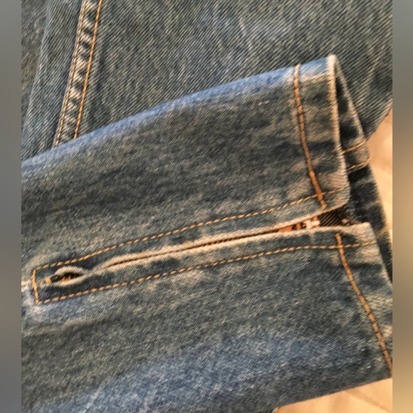 Vintage 80’s Joan D’arc Jeans EUC 👀 😱 ankle zippers blue denim 🇫🇷 French WOW - Picture 5 of 6